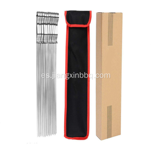 Brochetas Brochetas para barbacoa de acero inoxidable de 17 &quot;Brochetas para barbacoa